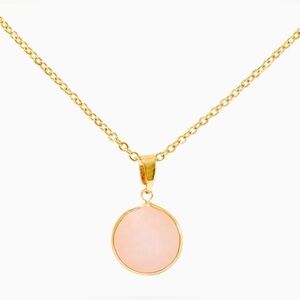 NWT SANCTUARY PROJECT - Rose Quartz Marble Serenity Necklace Pink - Healing -19”